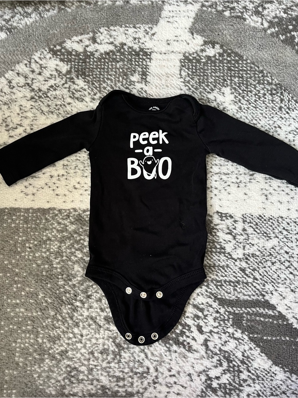 3/$10 or 5/$15 Black Long-Sleeve Baby Bodysuit